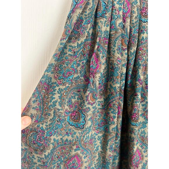 Vintage 100% Rayon Skirt with Paisley Pattern Size Small | 80's 90's Style - Picture 3 of 7